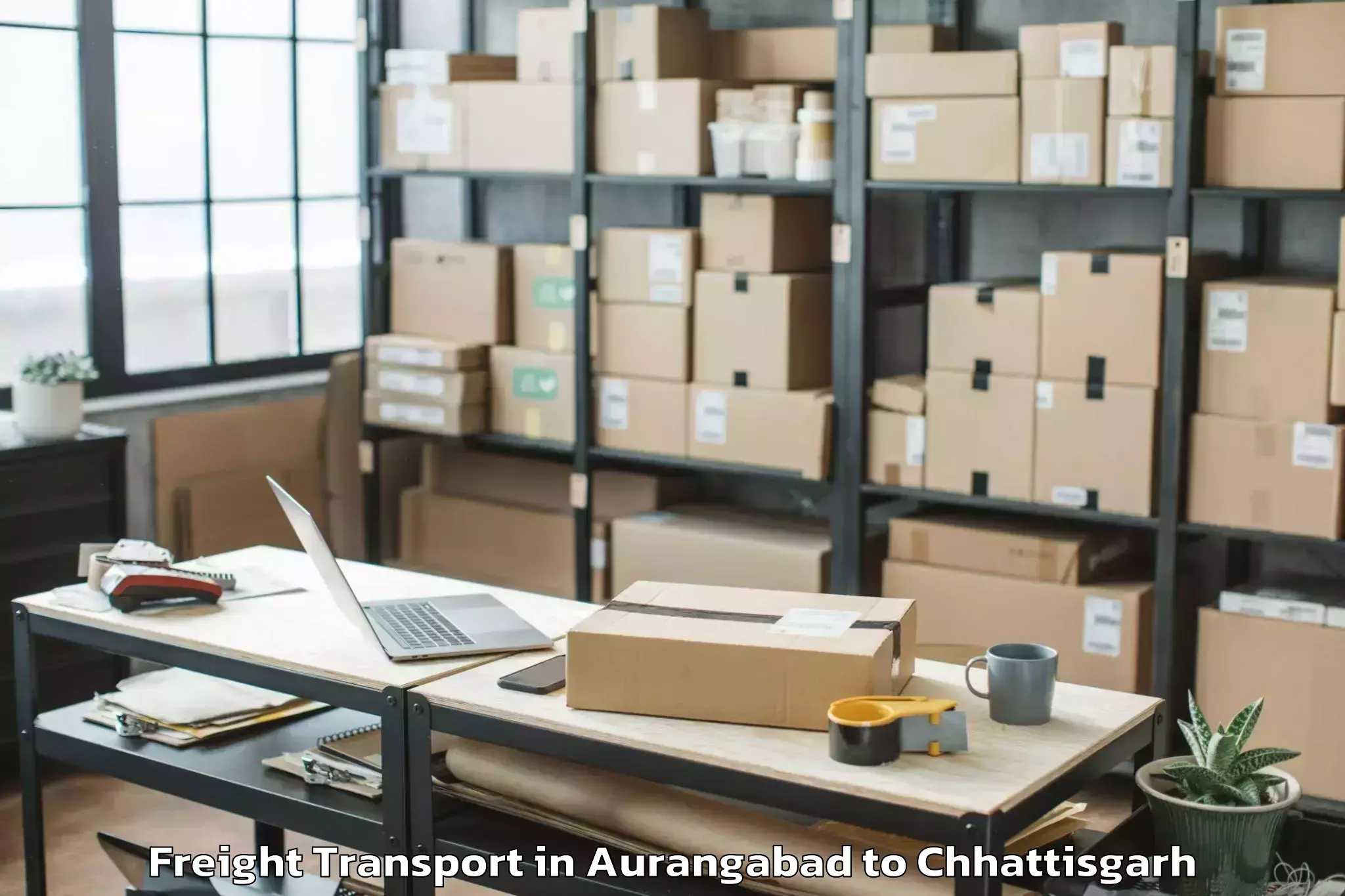 Comprehensive Aurangabad to Bhalai Freight Transport